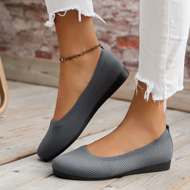 Worn-Out Round-Toe Flats