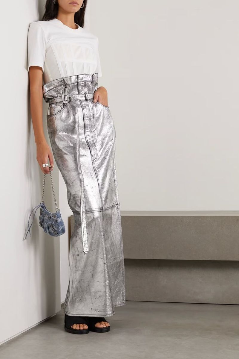 Peep-Toe Heels + Metallic Clutch