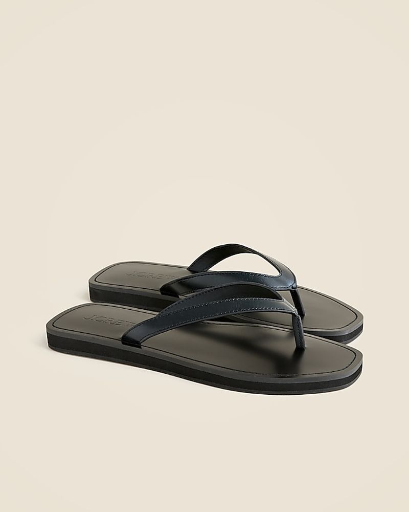 J.Crew Wide Thong Sandals in Leather