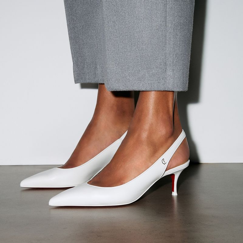 Soft Leather Slingback Pumps