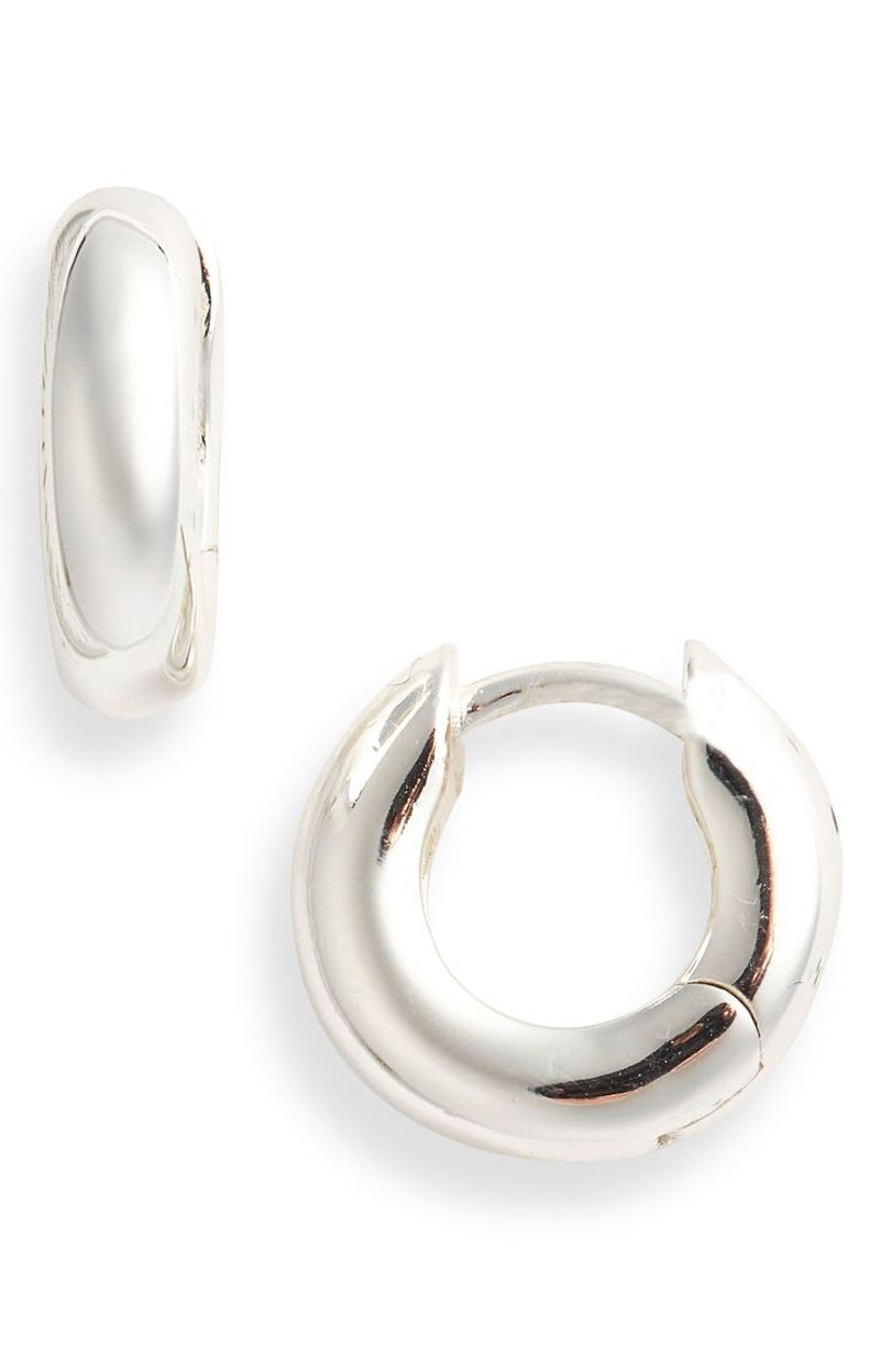 Argento Vivo Sterling Silver Chubby Hoop Earrings