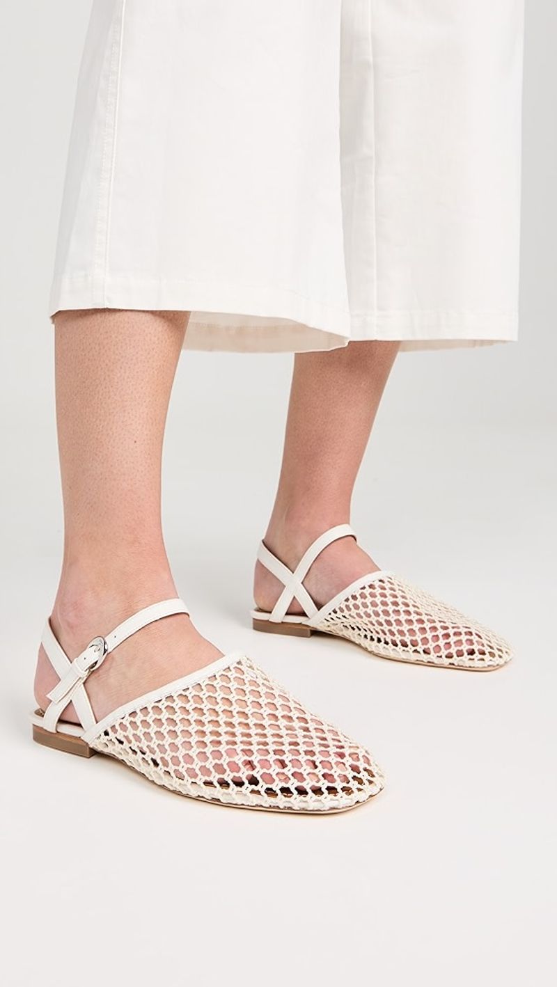 Staud 'Rete' Woven Leather Sandals