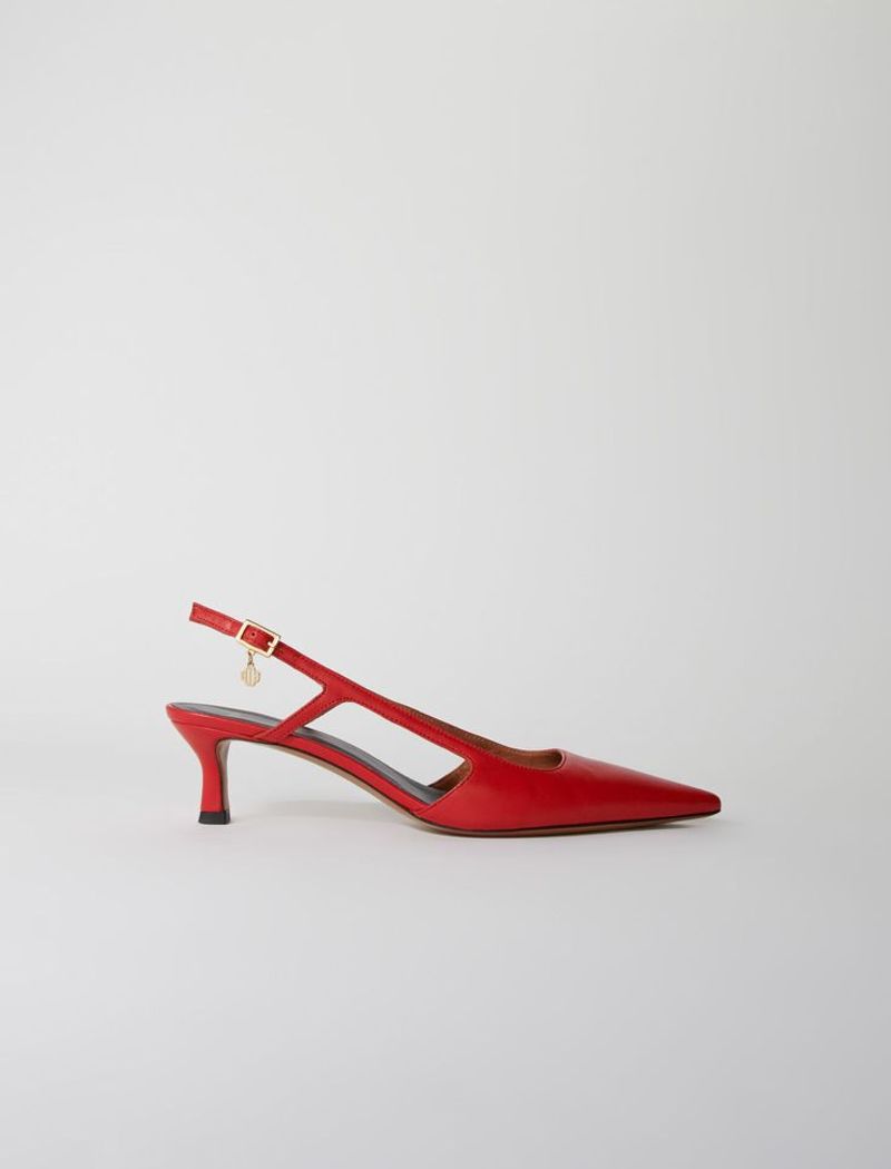 Maje Slingback Kitten Heels