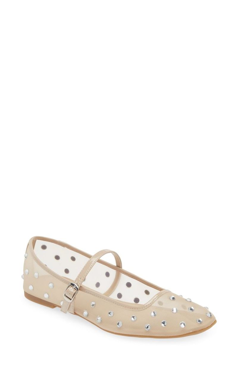 Open Edit Desi Mary Jane Mesh Flat