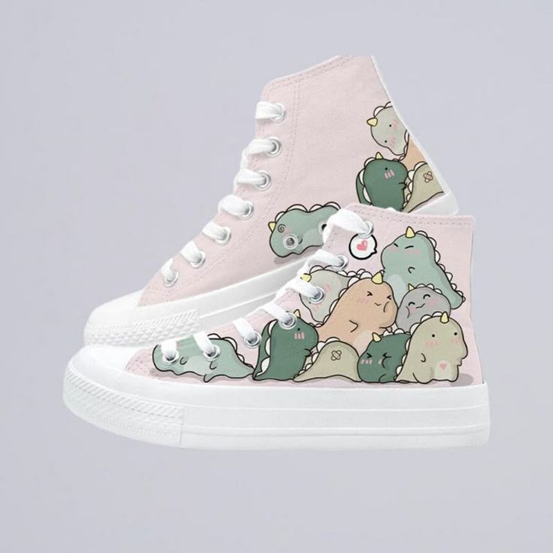 Cartoon-Print Sneakers