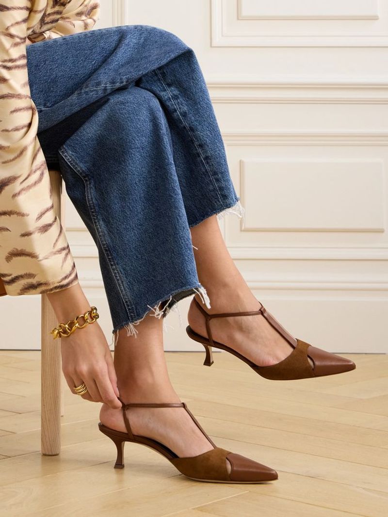 Kitten Heel Slingbacks or Pumps (With Clean Lines)