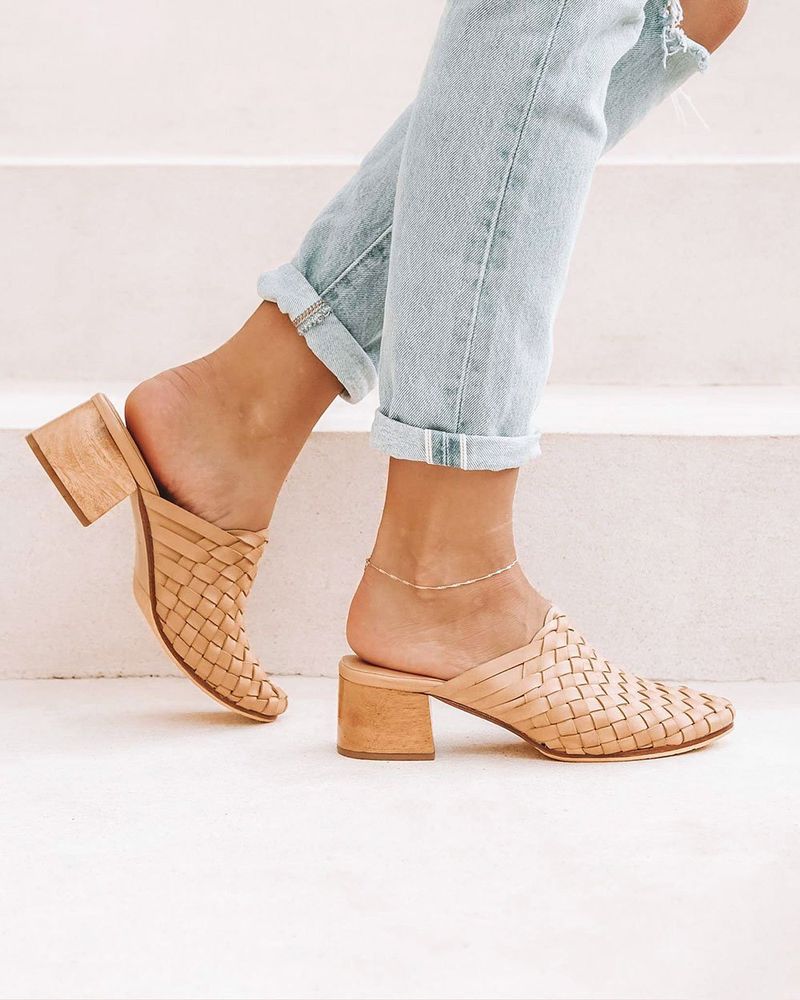 Wide-Width Woven Comfort Mules