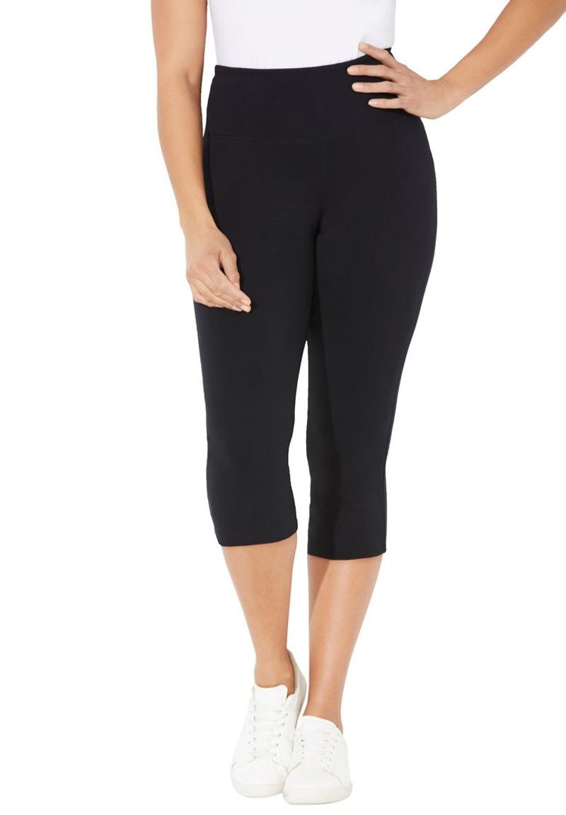 Woman Within Knit Capri Leggings