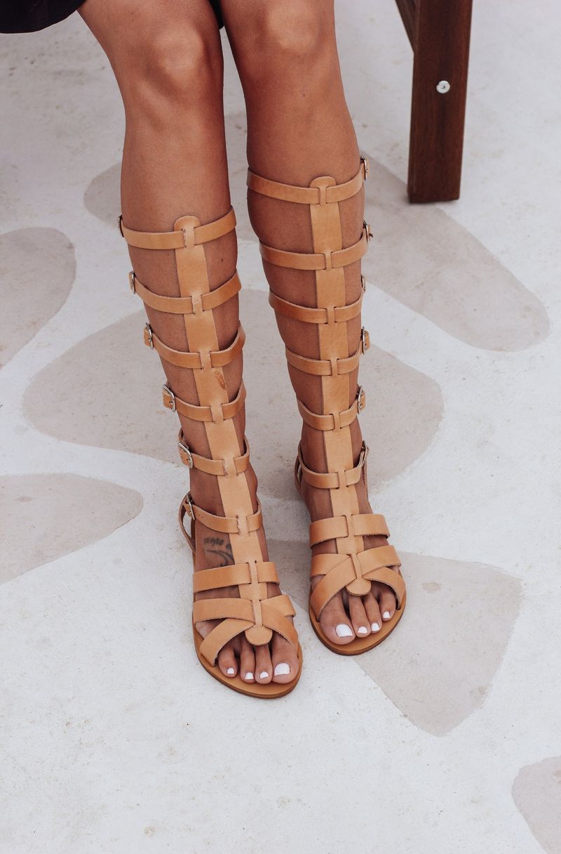 Knee-High Gladiator Sandals