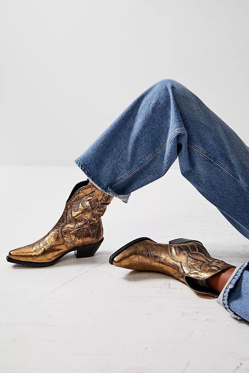 Ankle Boots with Metallic Accents