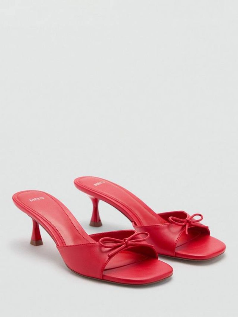 Mango Bow Heel Sandals