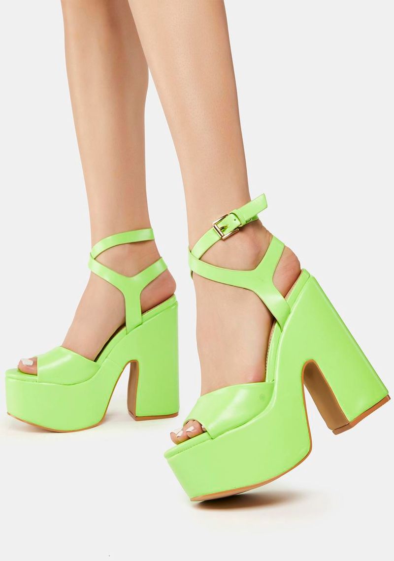 Neon Platform Heels