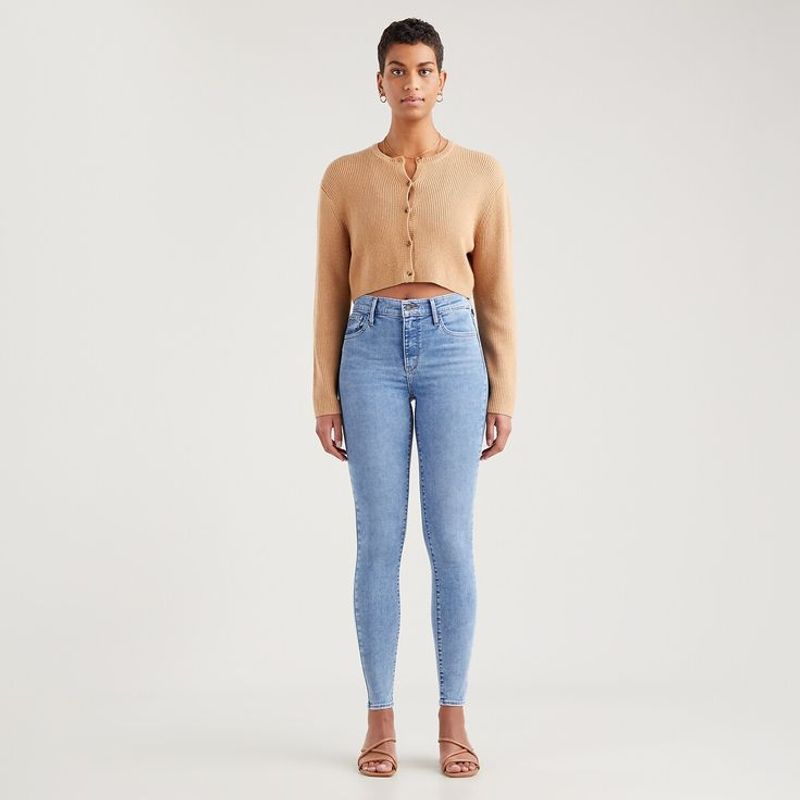 Super Skinny Jeans + Thin-Strap Kitten Heels