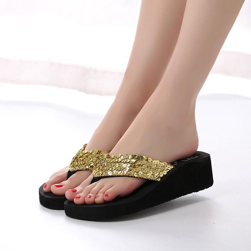 Flip-Flops with Beads and Sequins