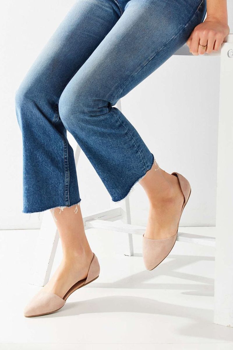 Silk or Suede D'Orsay Flats