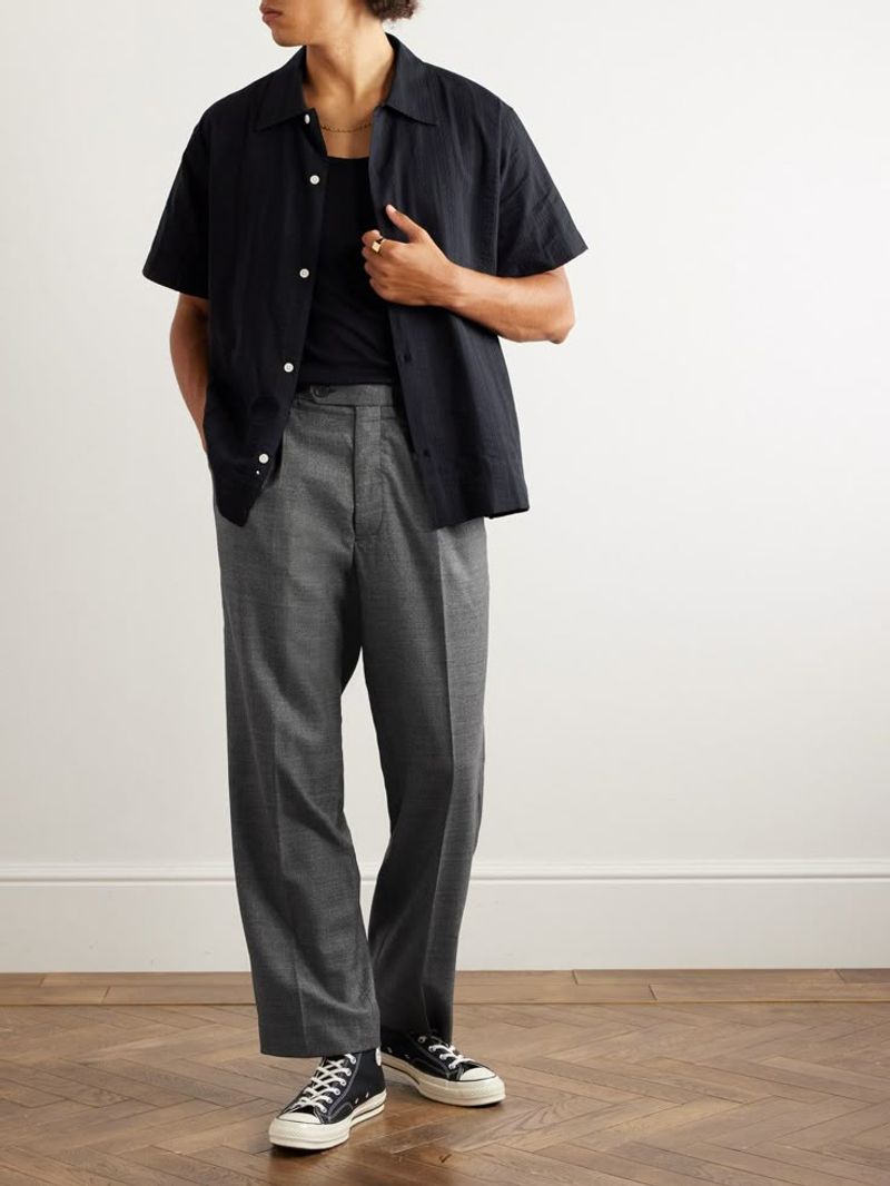 Mfpen Pleated Wool Trousers