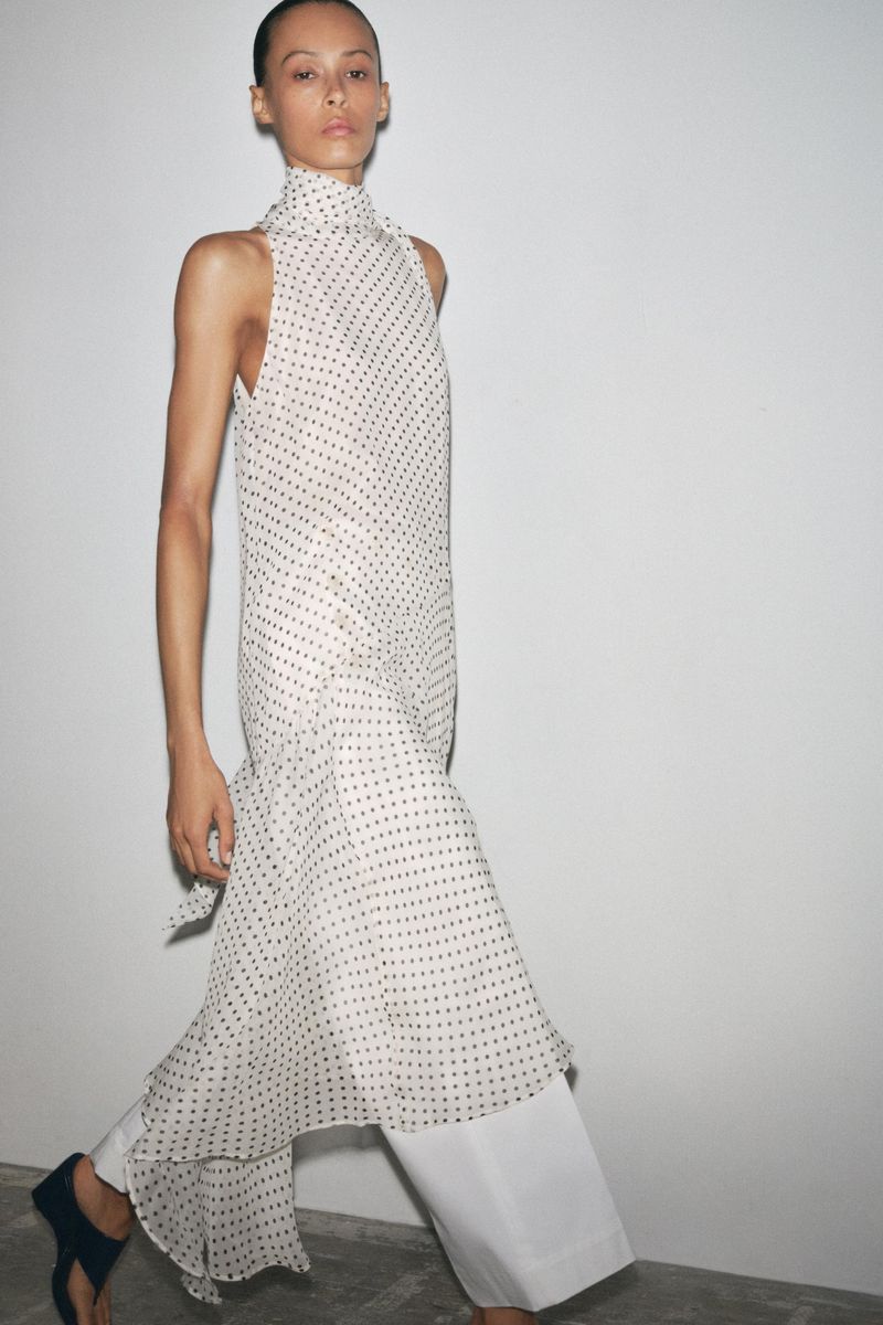 Polka Dot Halter Dress (ZW Collection)