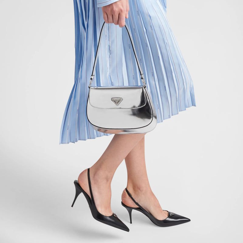 Prada Brushed Leather Slingback Pumps