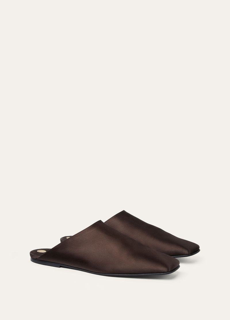 LORO PIANA Alba Satin Slippers