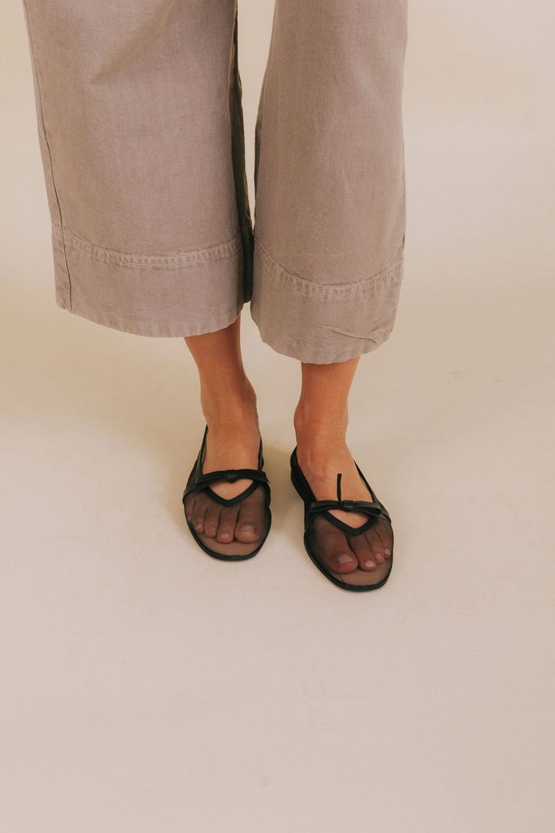 Free People Mesh Mania Bow Flats