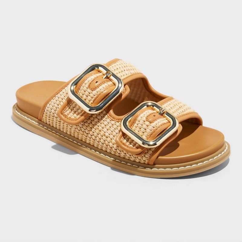 Universal Thread Collin Double Buckle Footbed Sandals