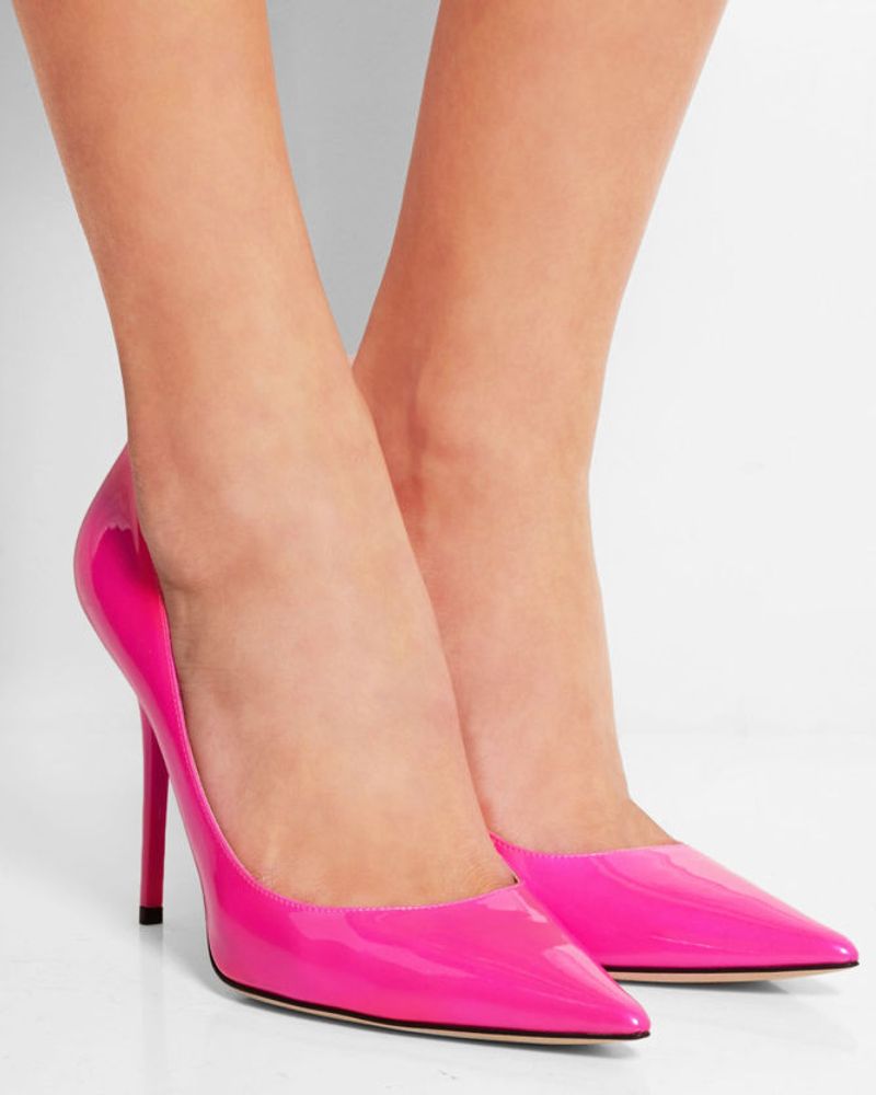 Neon Patent Pumps