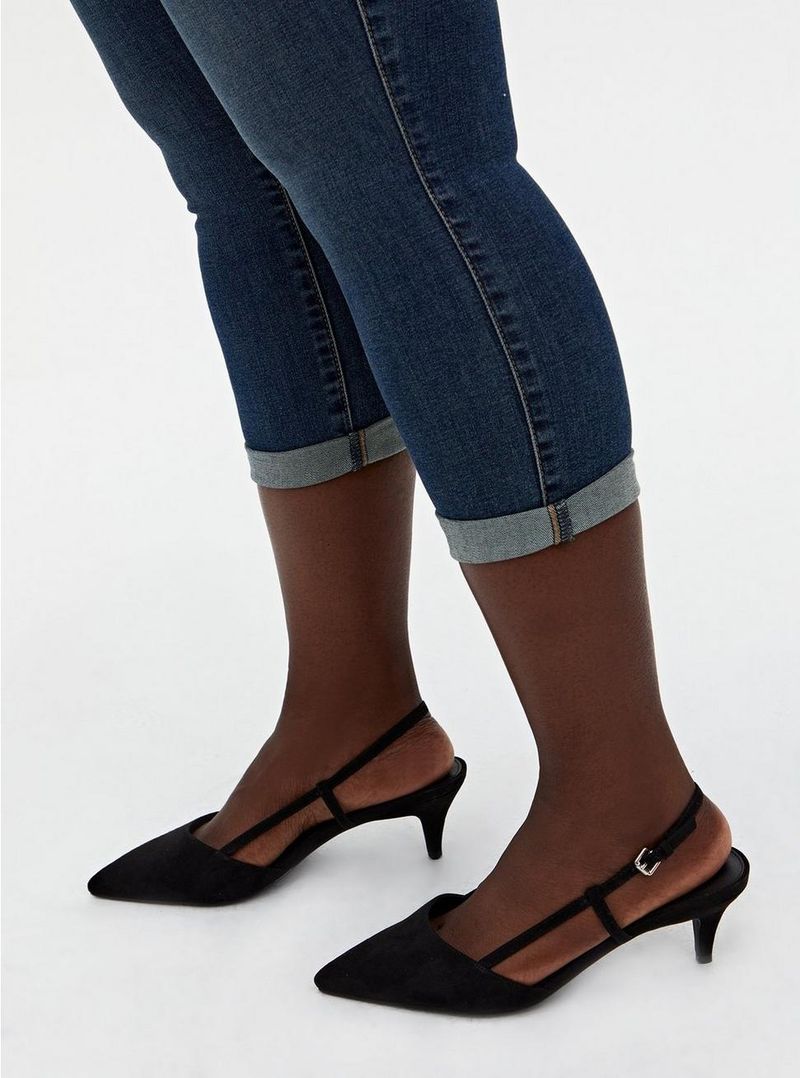 Faux Suede Kitten Heels