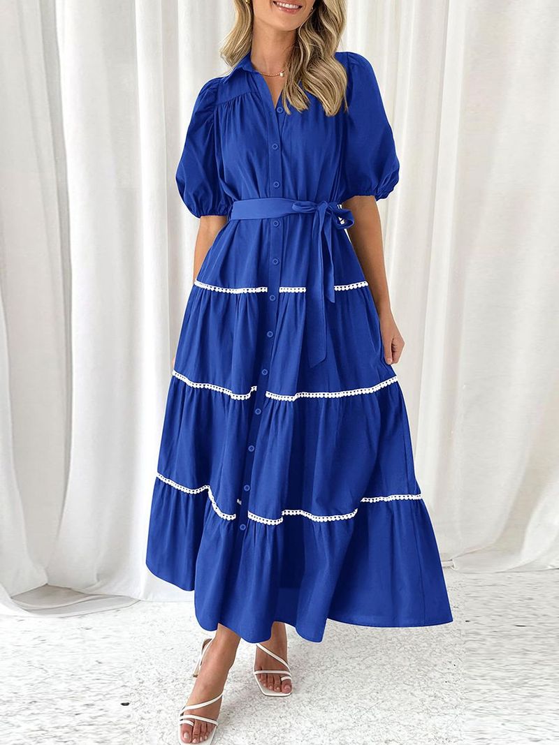PrettyGarden Button-Down Maxi Dress