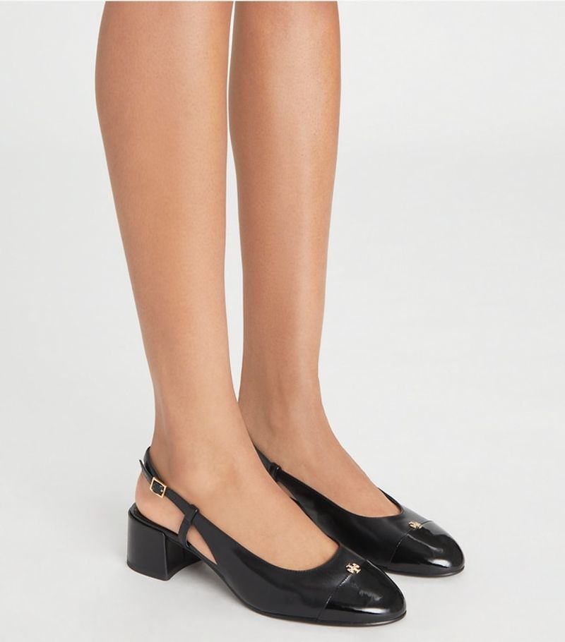 Tory Burch Cap Toe Slingback Pump
