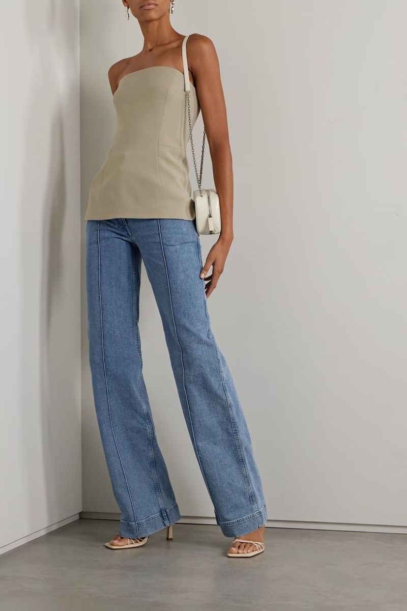 Straight-Leg Jeans (Light or Medium Wash)