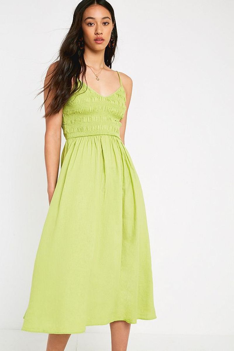 Urban Outfitters Smocked Midi Dress