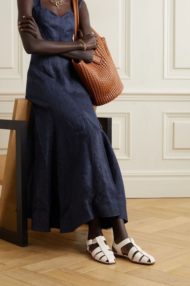 Gabriela Hearst Lynn Leather Caged Sandals