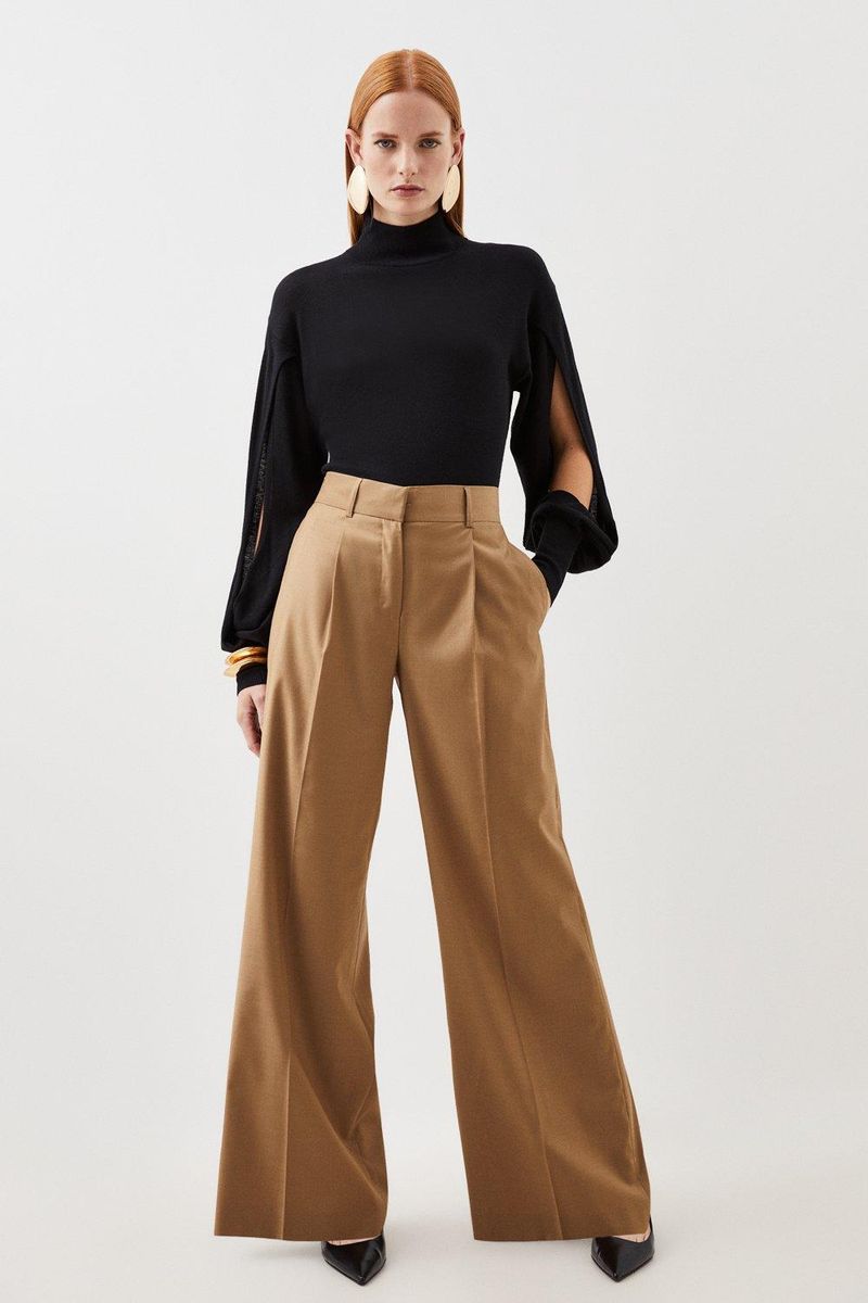 Tailored Wide-Leg Trousers
