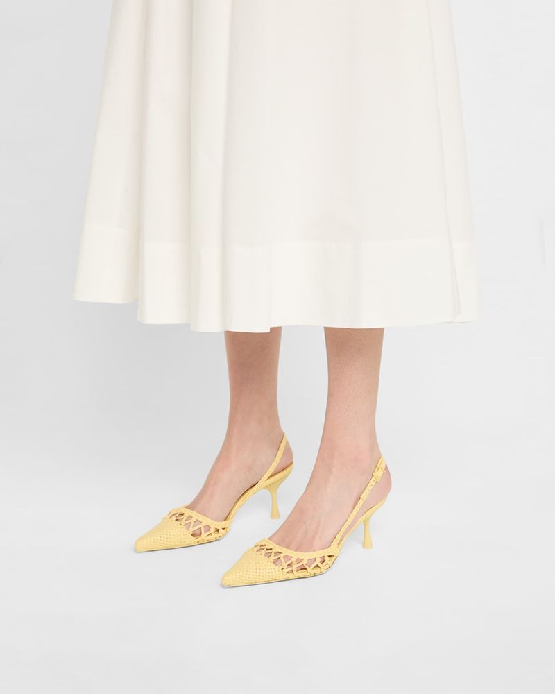The Pointed-Toe Slingback in Buttercream