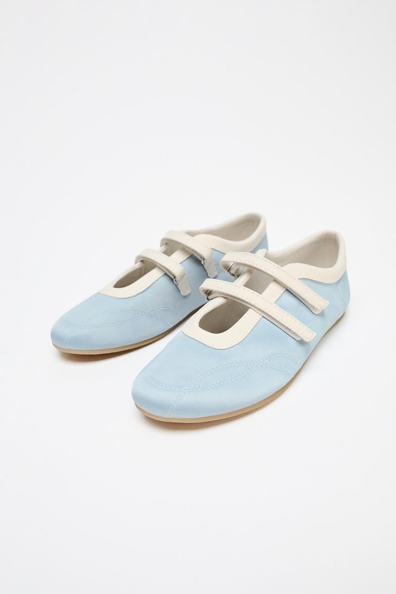 Satin Ballerina Pumps With Topstitching – ZARA