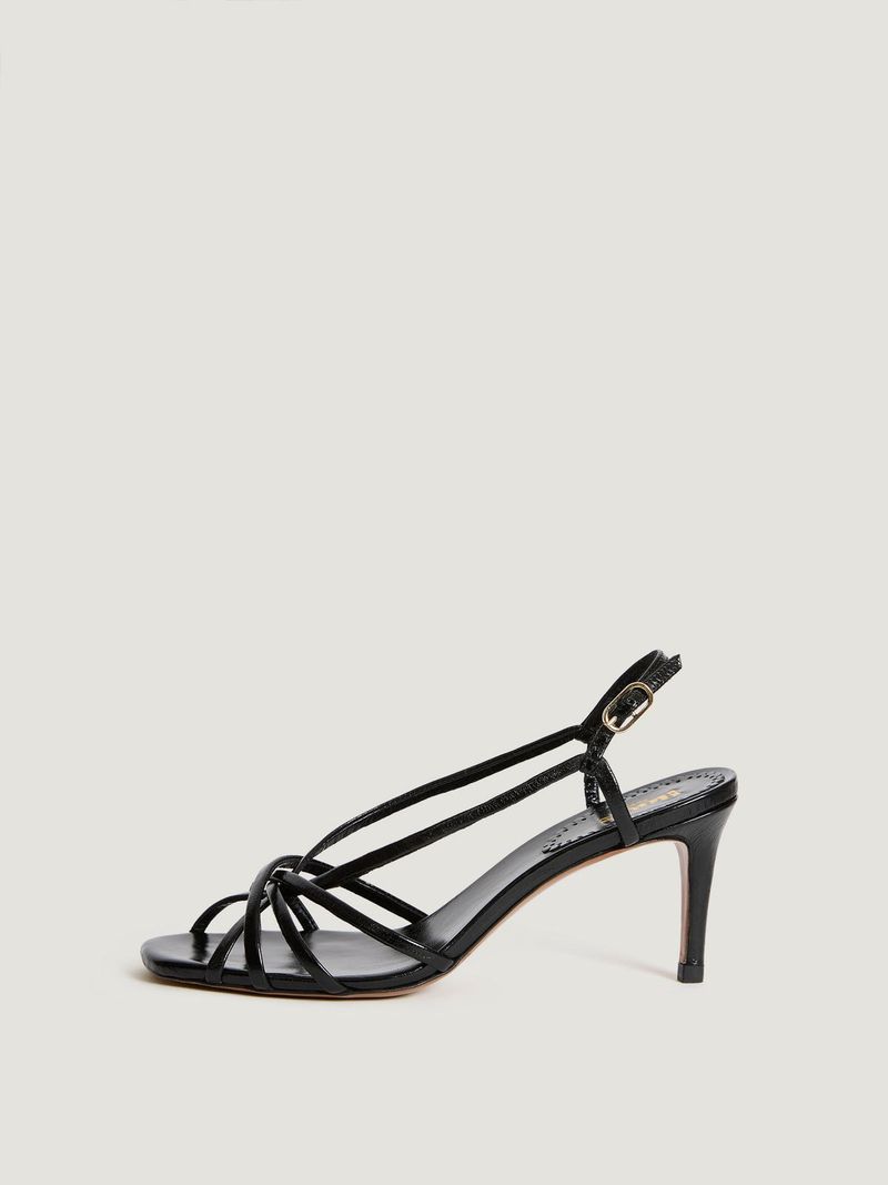 Black Minimalist Strappy Sandals