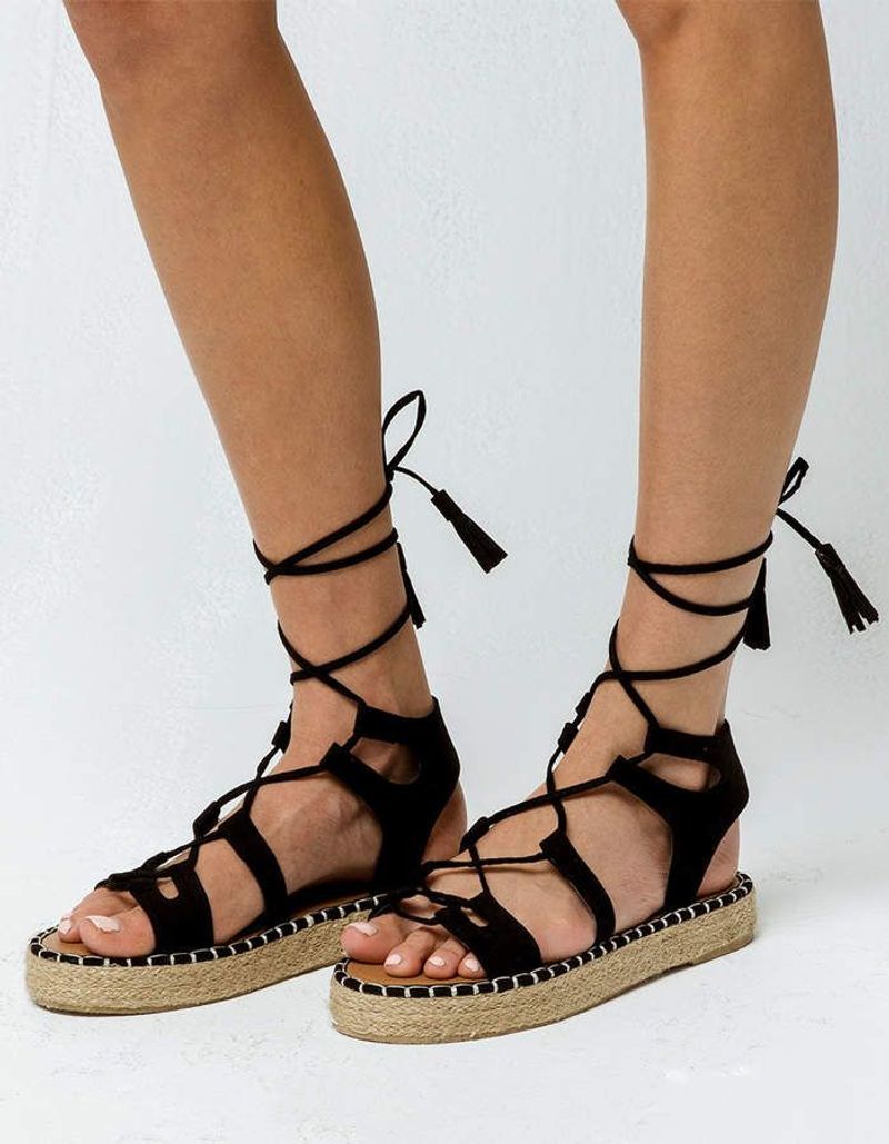 Lace-Up Gladiator Espadrilles