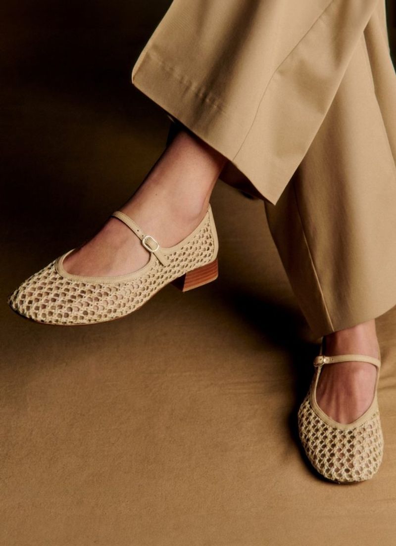 Sézane ‘Paola’ Woven Mary Janes
