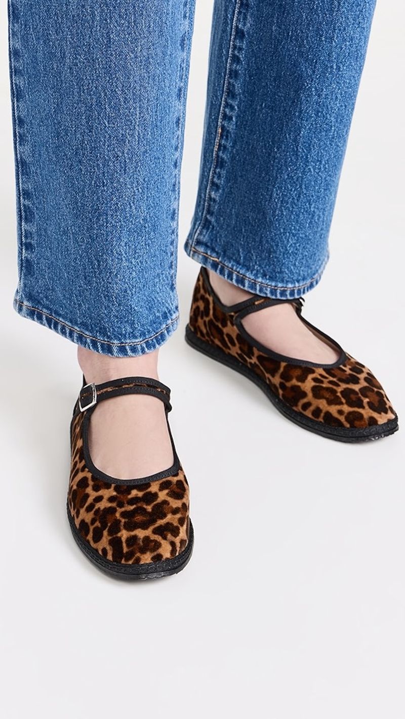 Vibi Venezia Mary Jane Velvet Furlana Flats