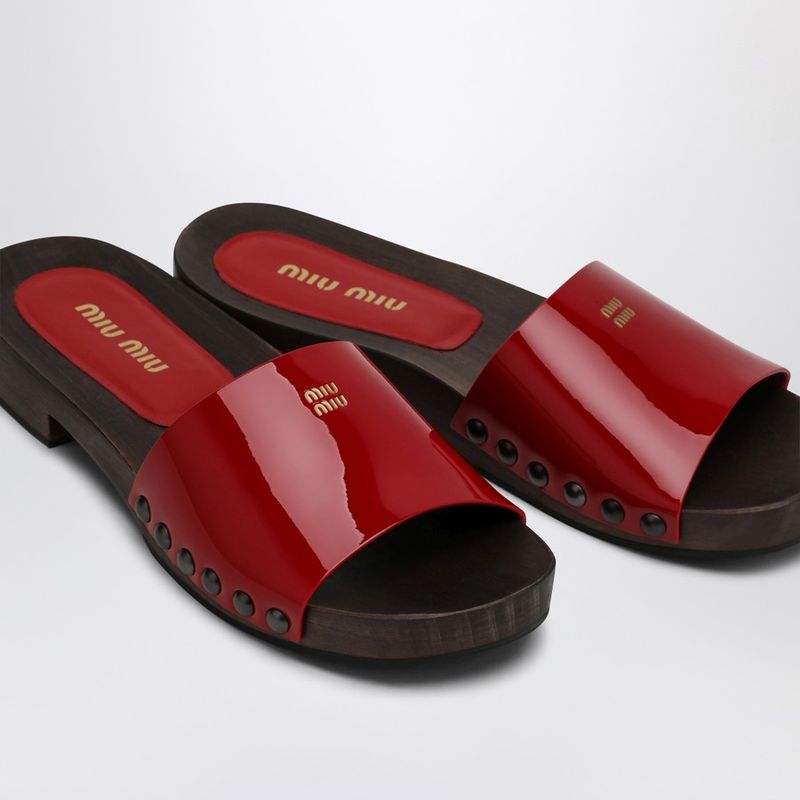 Miu Miu Patent Leather Clogs