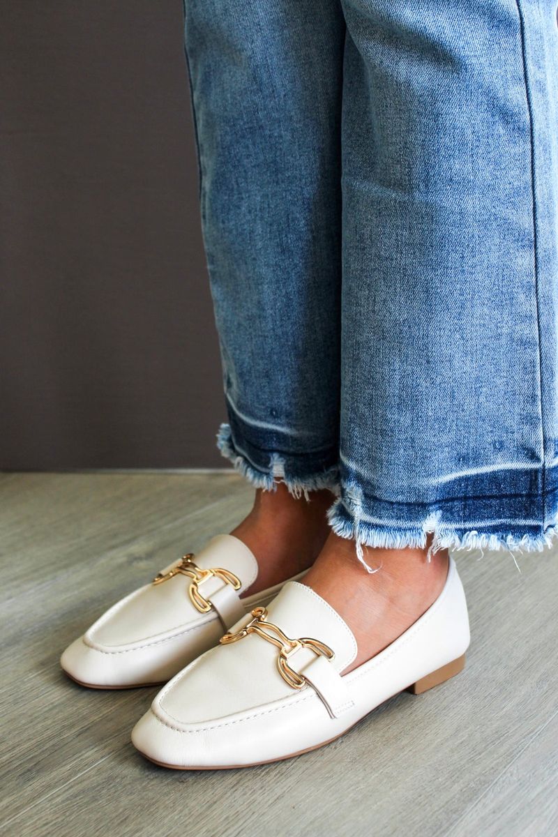 Loafers with a Gold Bit Detail
