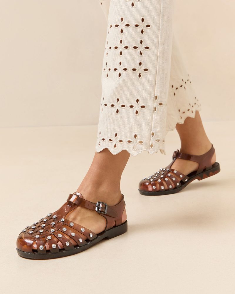 Loeffler Randall Rhys Jelly Sandals With Studs