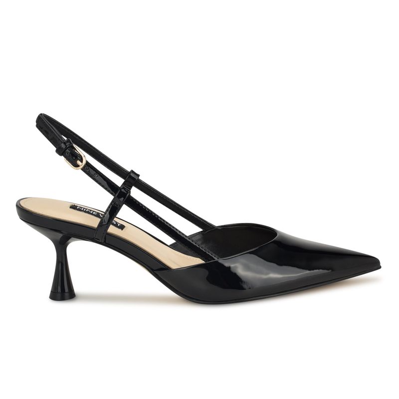 Rhonda Slingback Pointed Toe Kitten Heel Pump