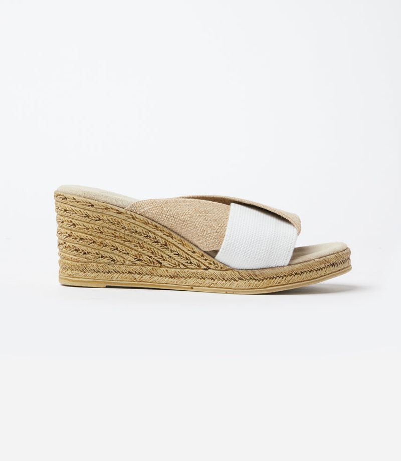 Two-Tone Espadrille Mule