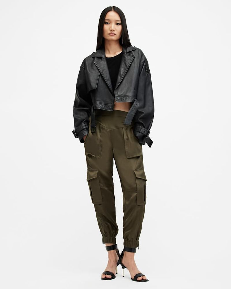 Tapered Cargo Pants in Luxe Fabrics