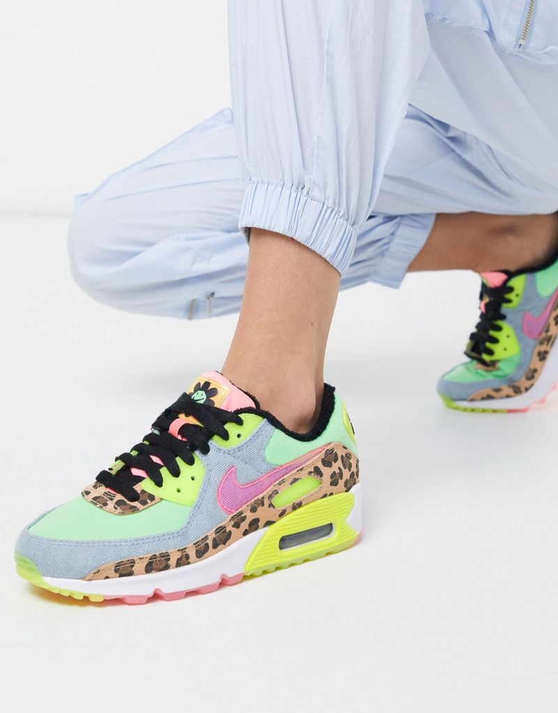 Color-Blocked Neon Trainers