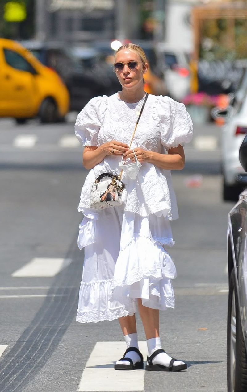 Floral Sundress + Orthopedic-Style Sandals