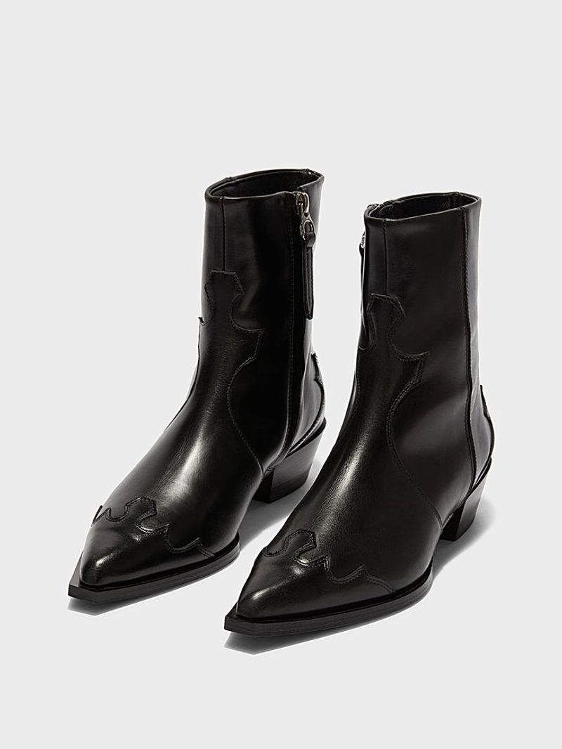 Western-Inspired Short Boots