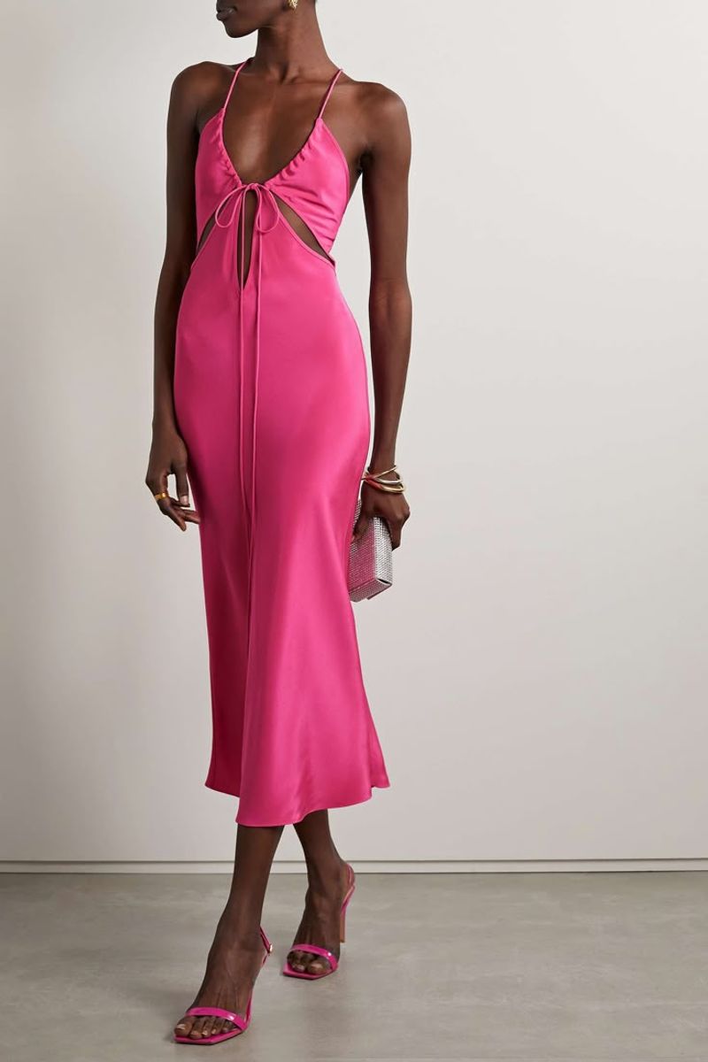 Slip Dresses in Vibrant Colors or Subtle Sheen